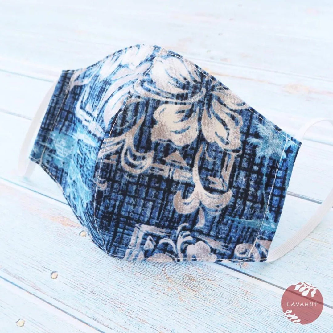 Hawaiian Face Mask • Blue Rock Wall – Authentic Hawaiian Face Mask by Lavahut