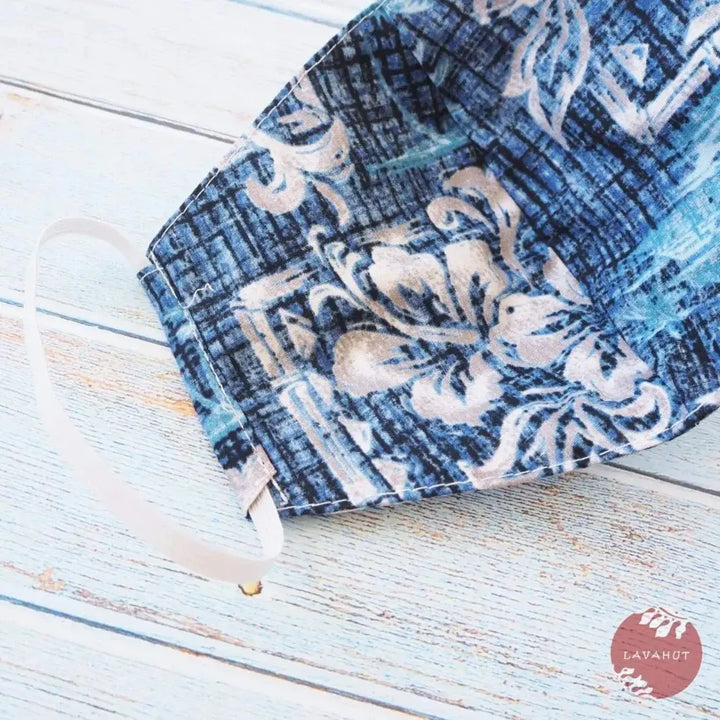 Hawaiian Face Mask • Blue Rock Wall - Made in Hawaii