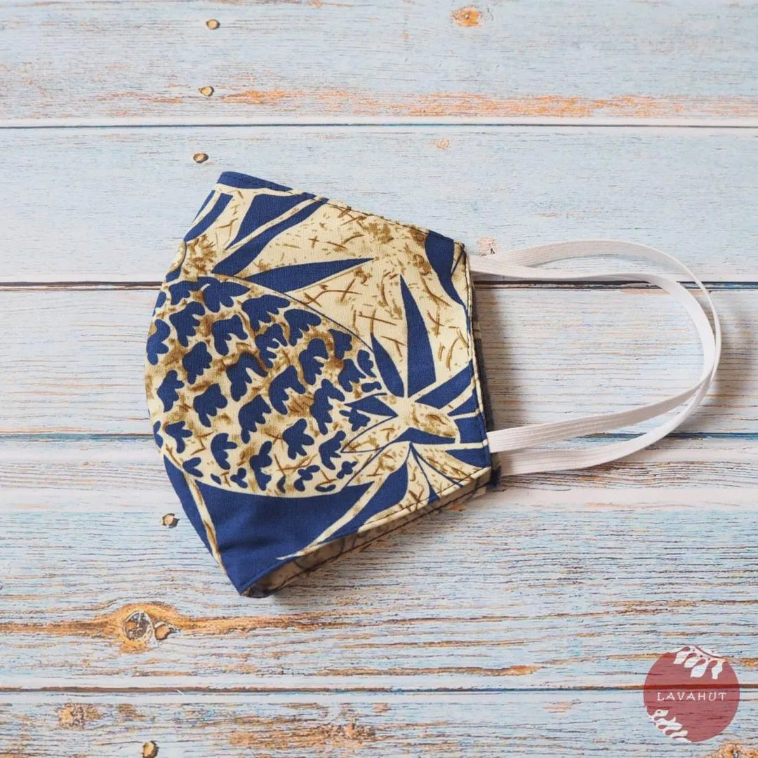 Hawaiian Face Mask • Blue Sweet Pineapple – Authentic Hawaiian Face Mask by Lavahut