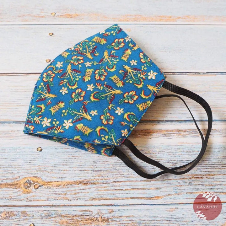 Hawaiian Face Mask • Blue Waikiki – Authentic Hawaiian Face Mask by Lavahut