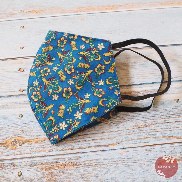 Hawaiian Face Mask • Blue Waikiki – Authentic Hawaiian Face Mask by Lavahut