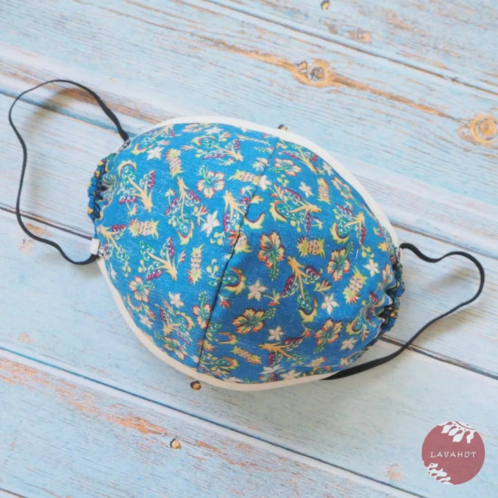 Hawaiian Face Mask • Blue Waikiki + Trim – Authentic Hawaiian Face Mask by Lavahut