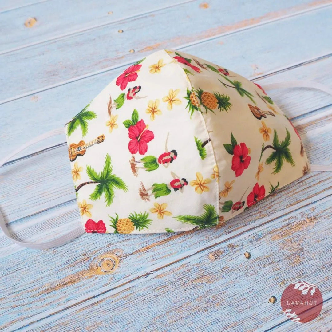 Hawaiian Face Mask • Cream Hula Girl – Authentic Hawaiian Face Mask by Lavahut