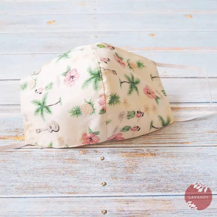 Hawaiian Face Mask • Cream Hula Girl - Made in Hawaii