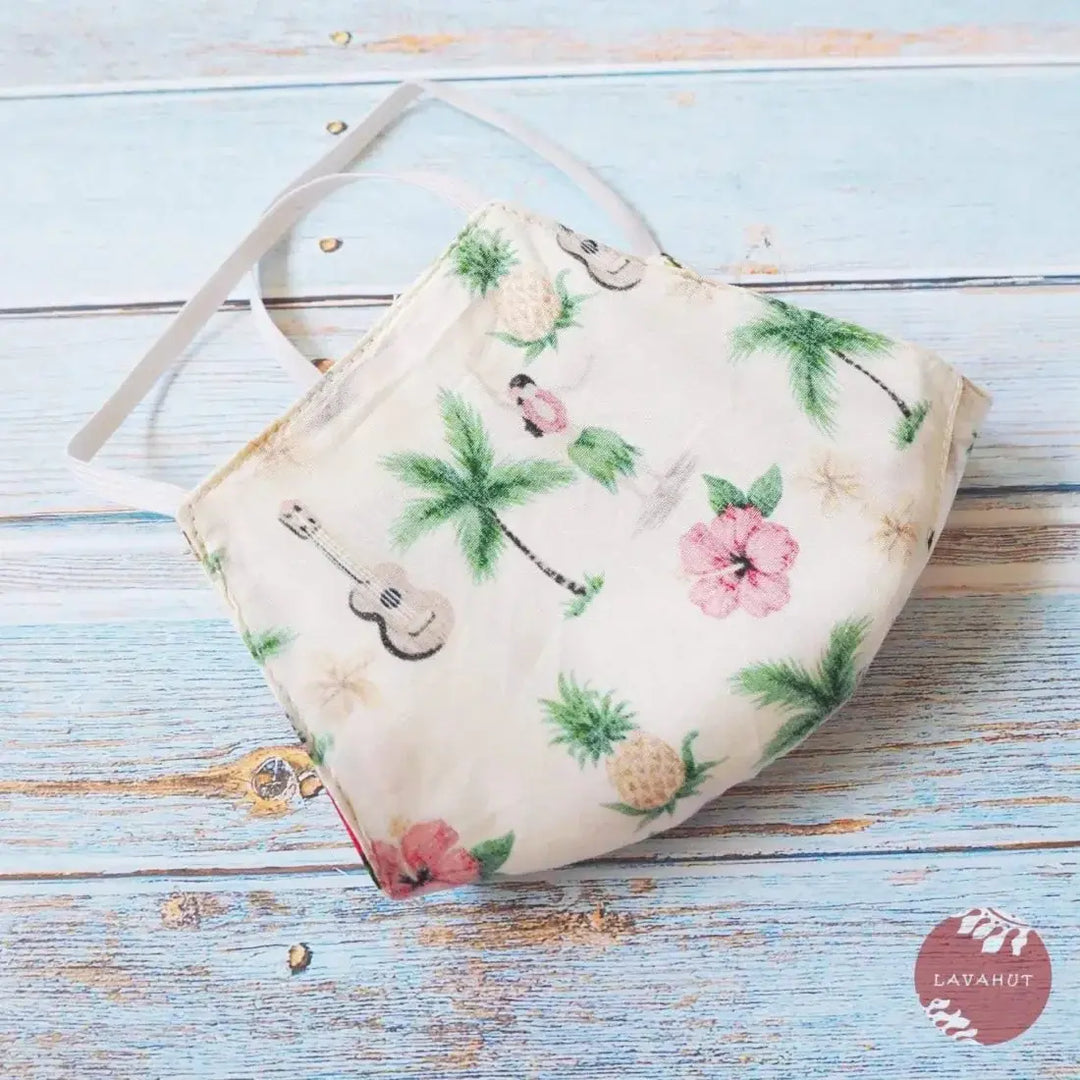 Hawaiian Face Mask • Cream Hula Girl - Made in Hawaii