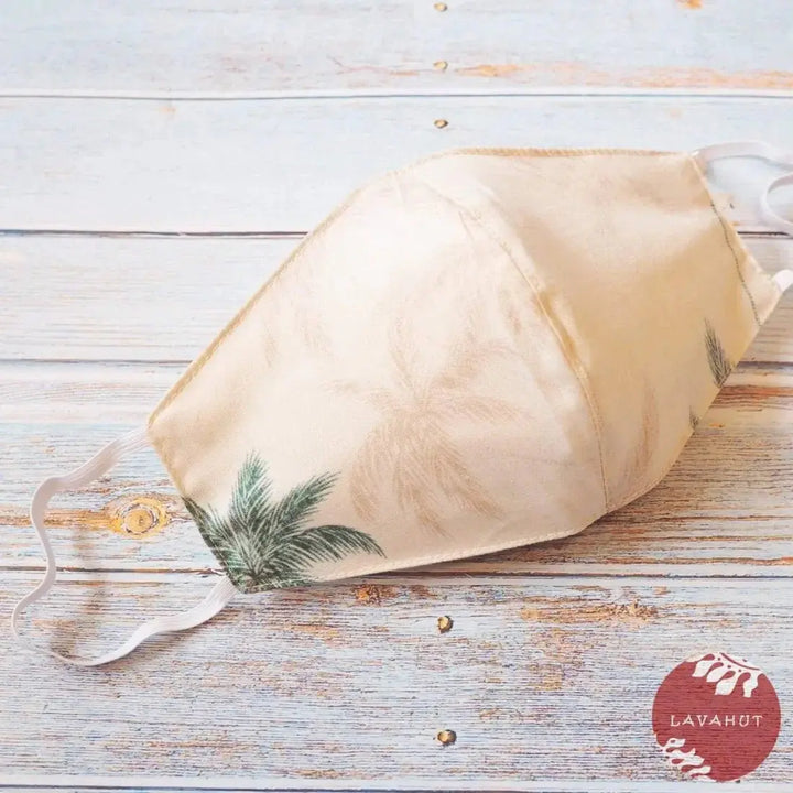 Hawaiian Face Mask • Cream Palm Beach - Made in Hawaii