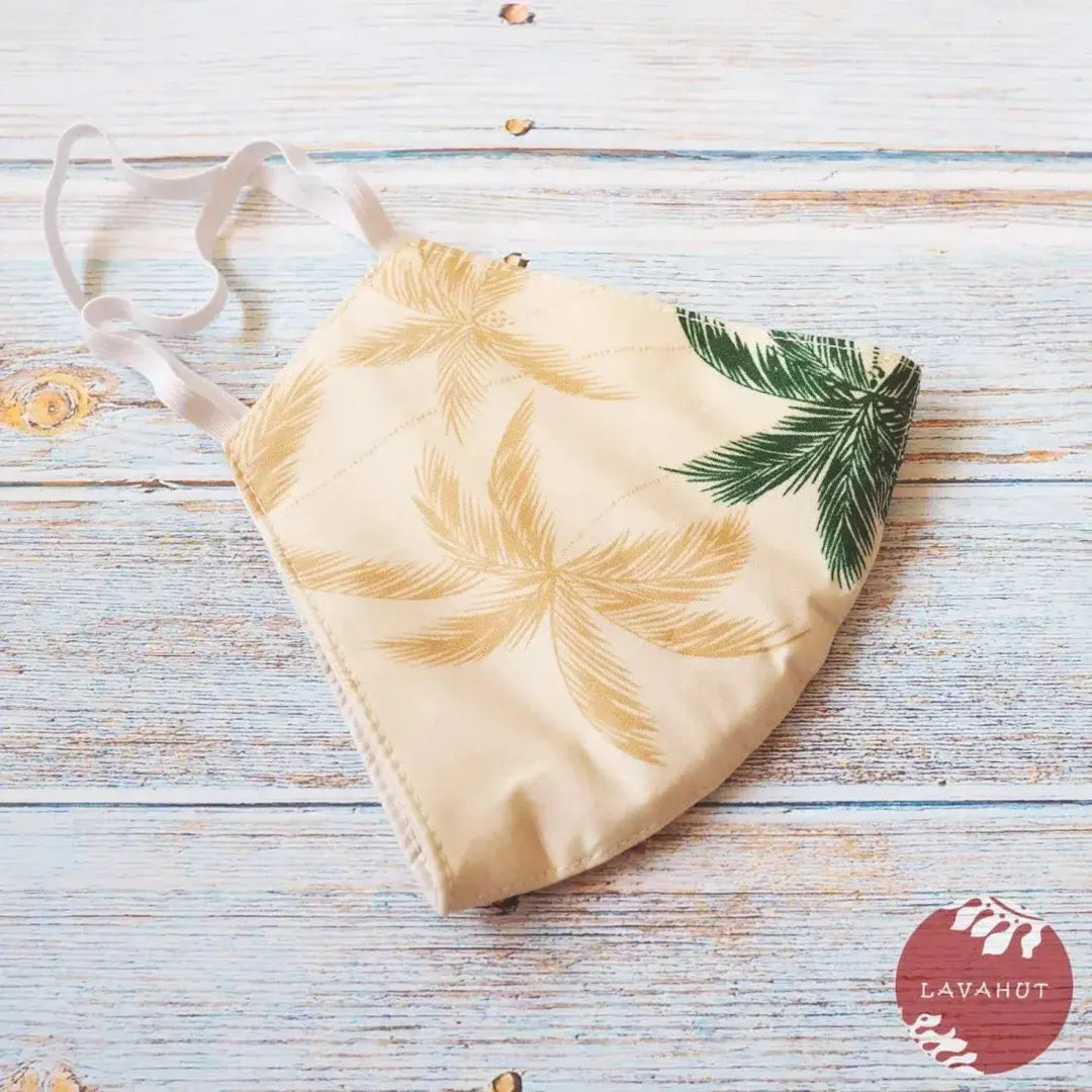 Hawaiian Face Mask • Cream Palm Beach - Made in Hawaii