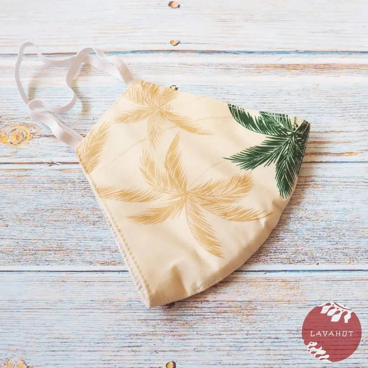 Hawaiian Face Mask • Cream Palm Beach - Made in Hawaii