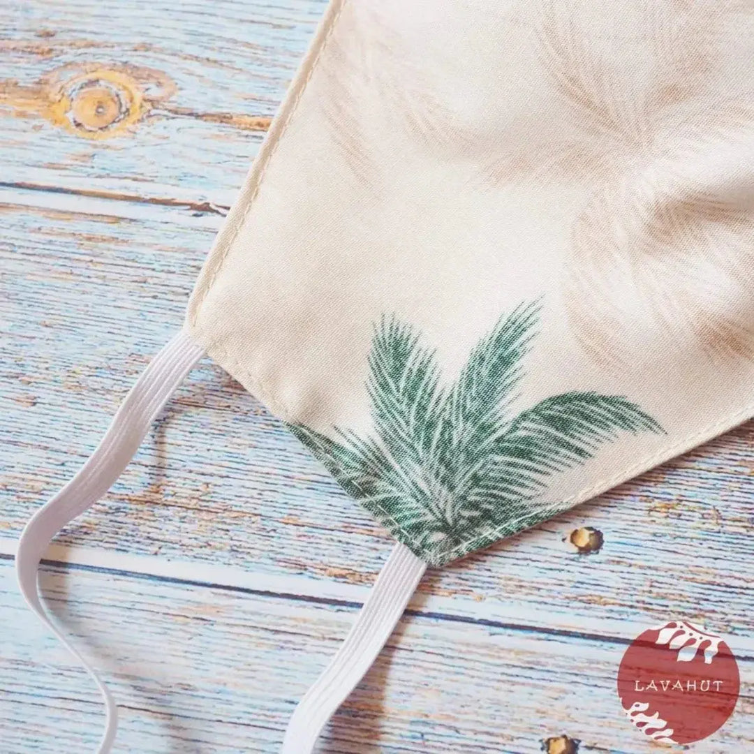 Hawaiian Face Mask • Cream Palm Beach - Made in Hawaii