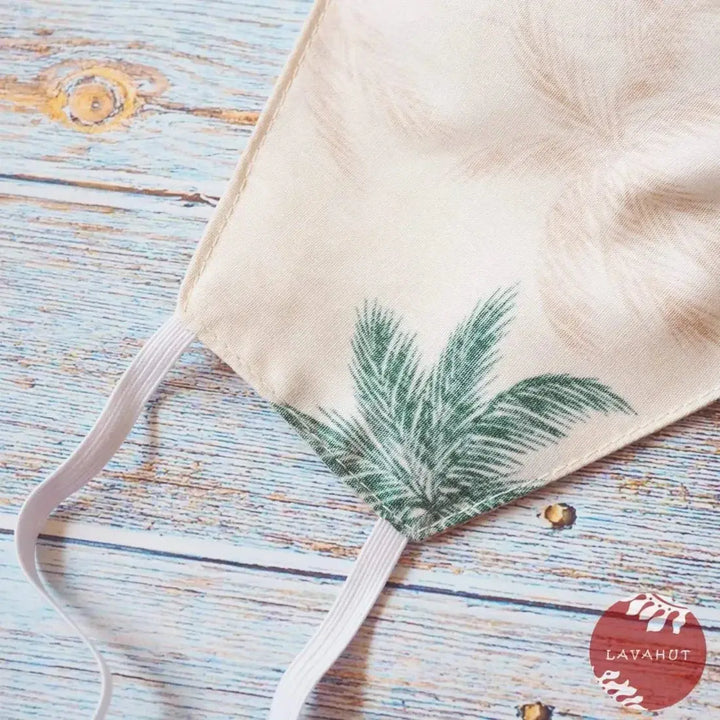 Hawaiian Face Mask • Cream Palm Beach - Made in Hawaii