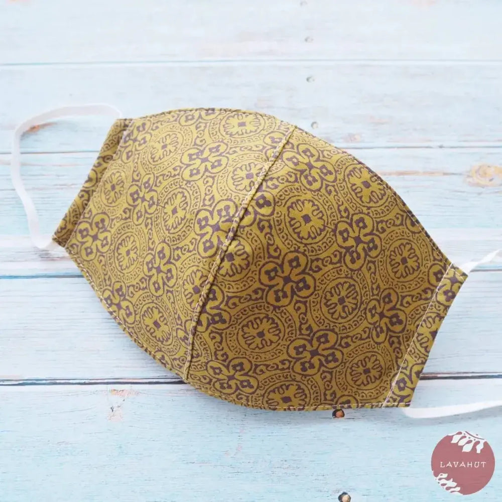 Hawaiian Face Mask • Gold Clover - Made in Hawaii