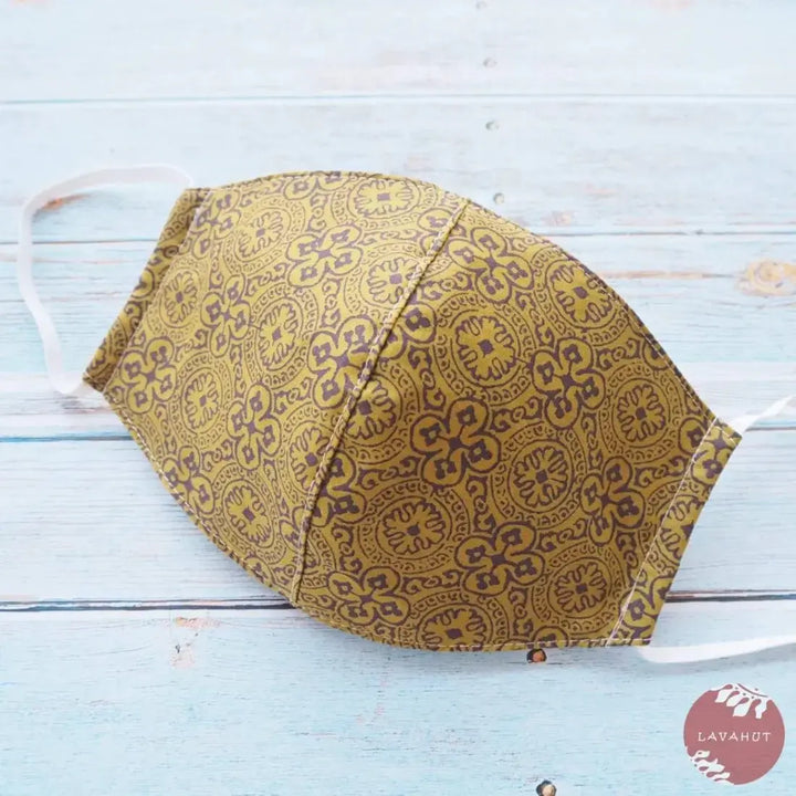 Hawaiian Face Mask • Gold Clover - Made in Hawaii