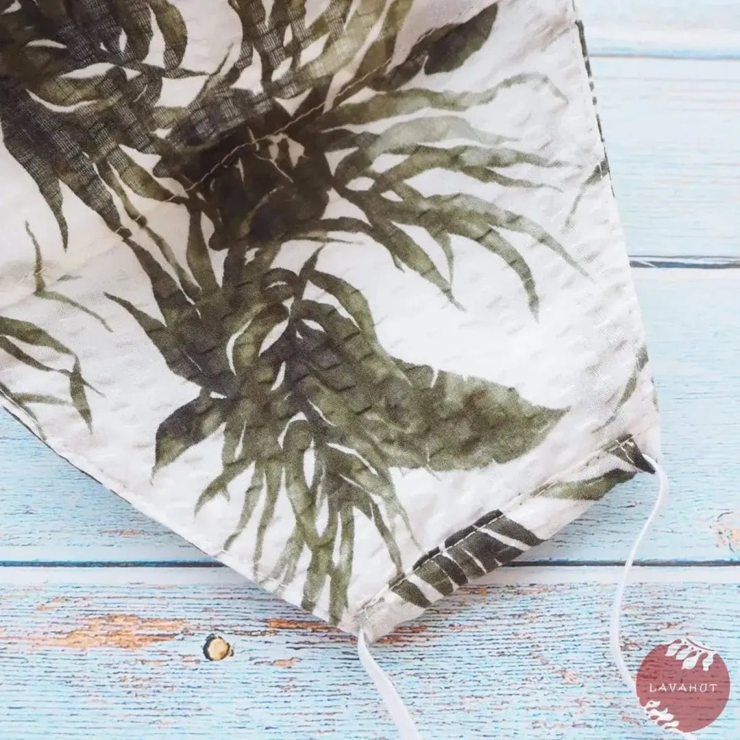 Hawaiian Face Mask • Green Pili Grass - Made in Hawaii