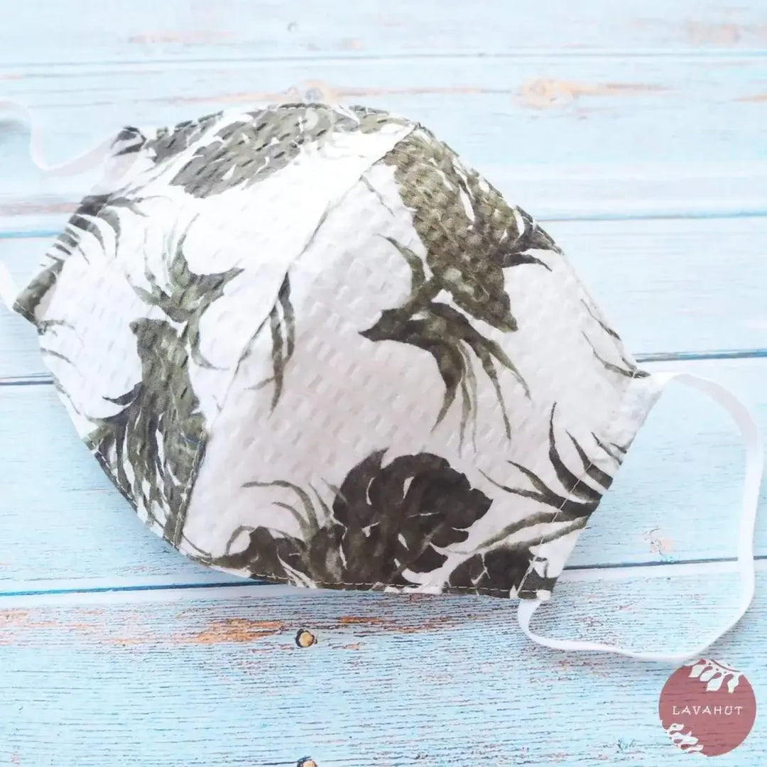 Hawaiian Face Mask • Green Pili Grass - Made in Hawaii