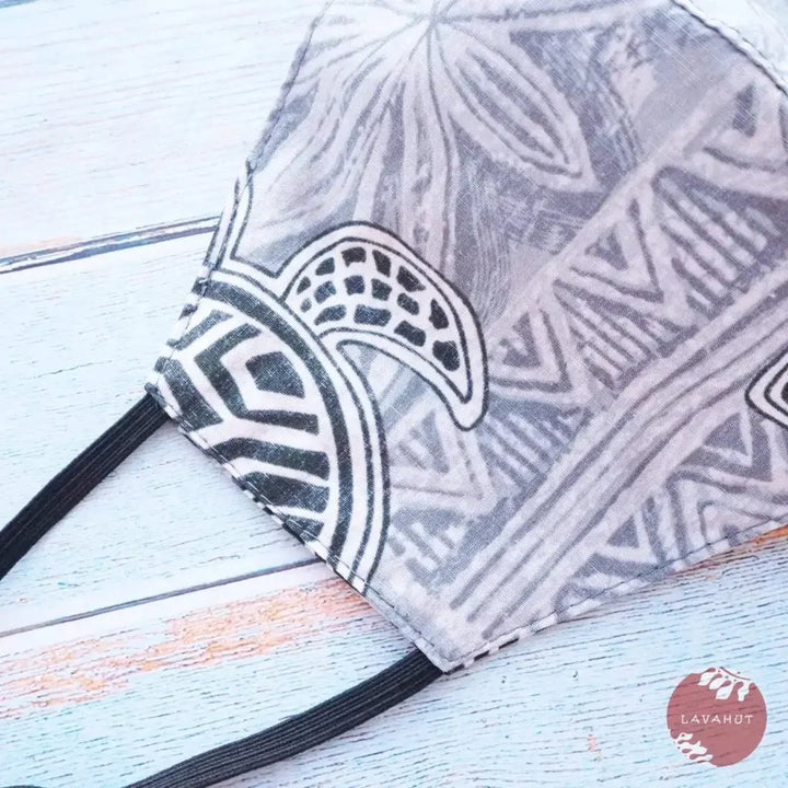 Hawaiian Face Mask • Grey Kaena - Made in Hawaii