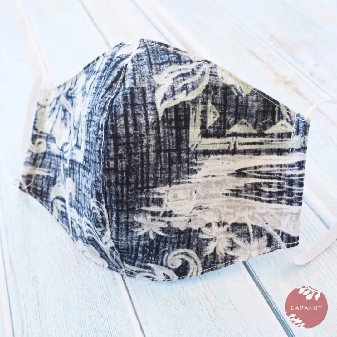 Hawaiian Face Mask • Grey Rock Wall – Authentic Hawaiian Face Mask by Lavahut