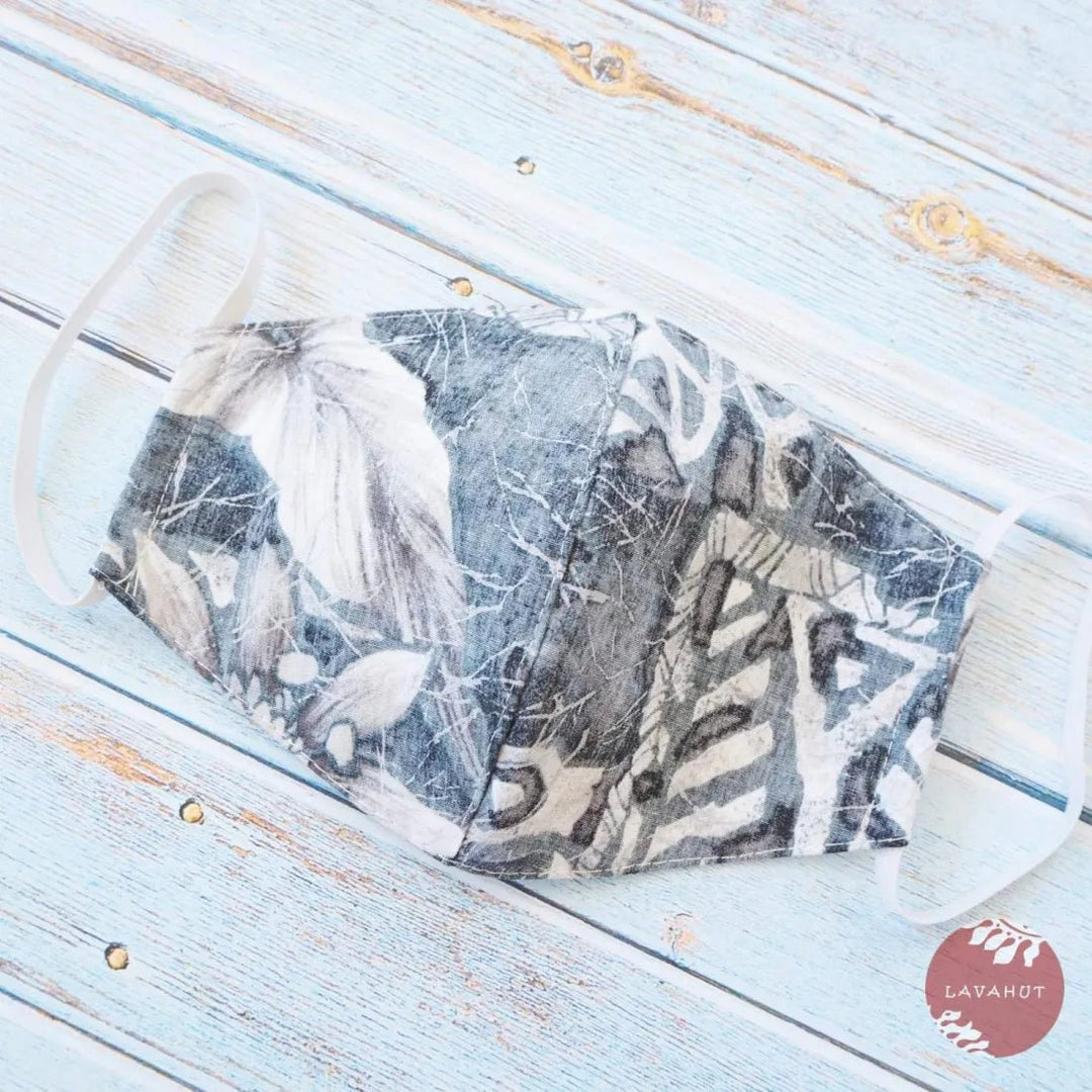 Hawaiian Face Mask • Grey Taro Patch – Authentic Hawaiian Face Mask by Lavahut