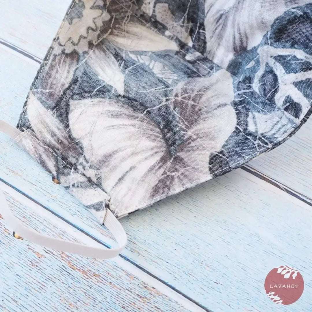 Hawaiian Face Mask • Grey Taro Patch - Made in Hawaii