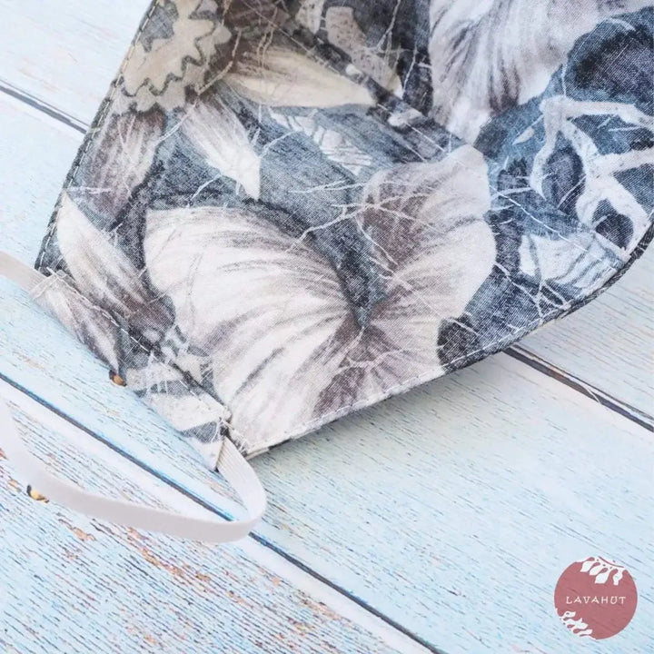 Hawaiian Face Mask • Grey Taro Patch - Made in Hawaii