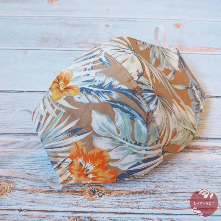 Hawaiian Face Mask • Khaki Maui - Made in Hawaii