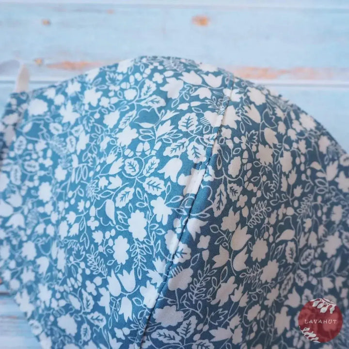 Hawaiian Face Mask • Light Blue Garden - Made in Hawaii