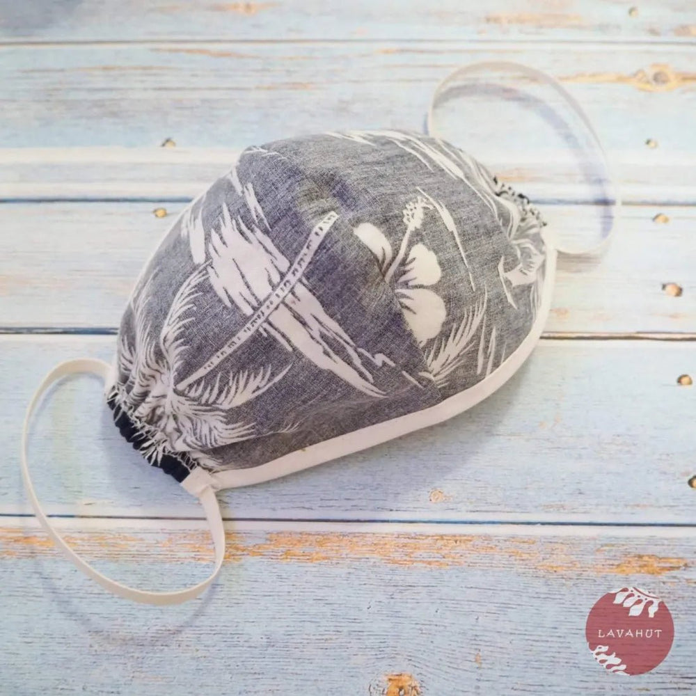 Hawaiian Face Mask • Navy Island + Trim – Authentic Hawaiian Face Mask by Lavahut