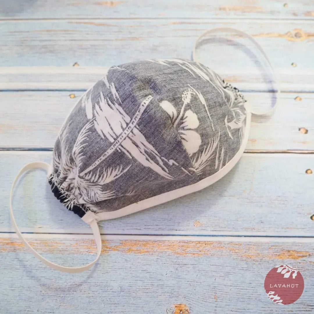 Hawaiian Face Mask • Navy Island + Trim – Authentic Hawaiian Face Mask by Lavahut