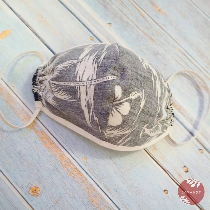 Hawaiian Face Mask • Navy Island + Trim – Authentic Hawaiian Face Mask by Lavahut
