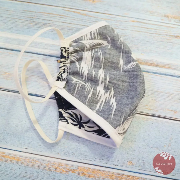 Hawaiian Face Mask • Navy Island + Trim - Made in Hawaii