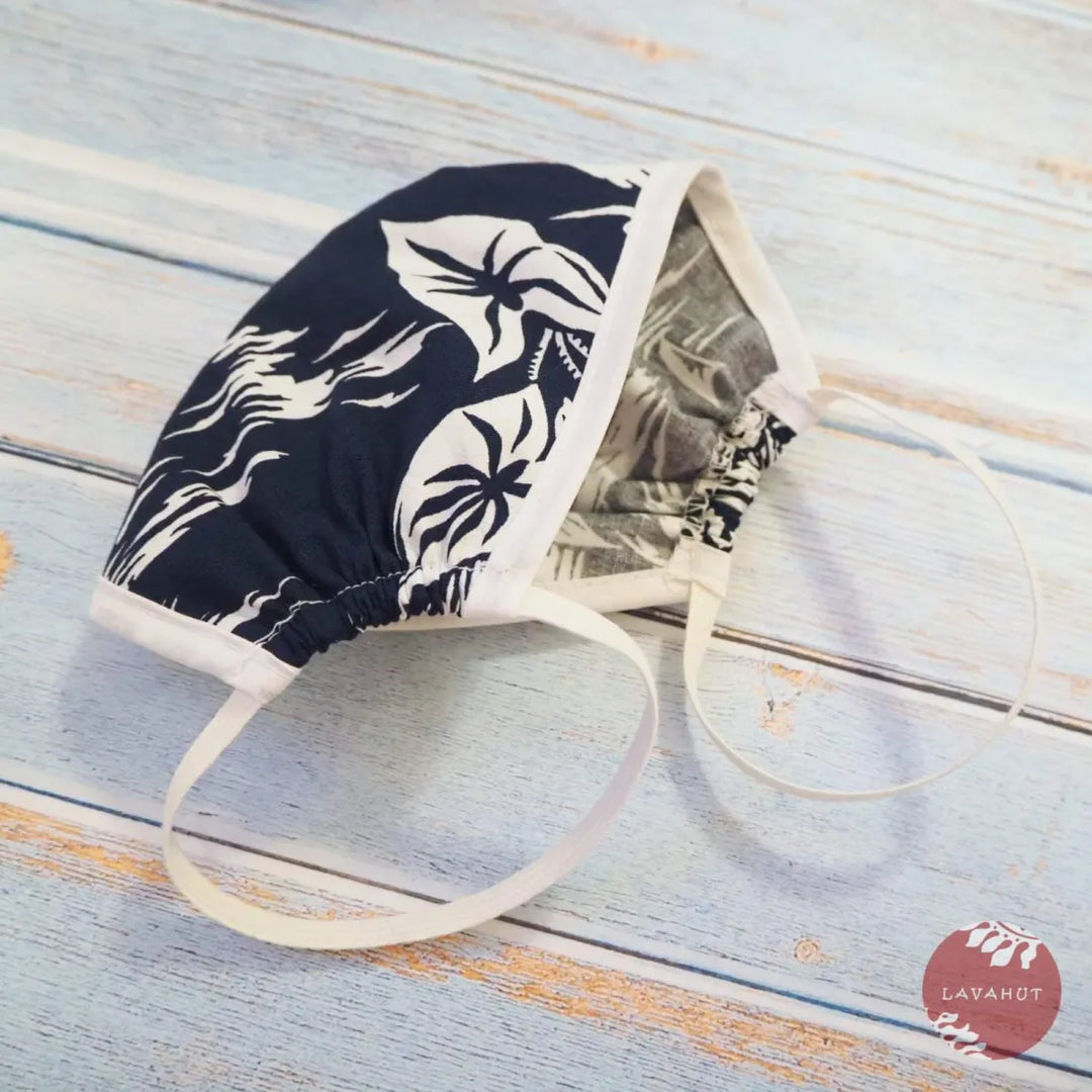 Hawaiian Face Mask • Navy Island + Trim - Made in Hawaii