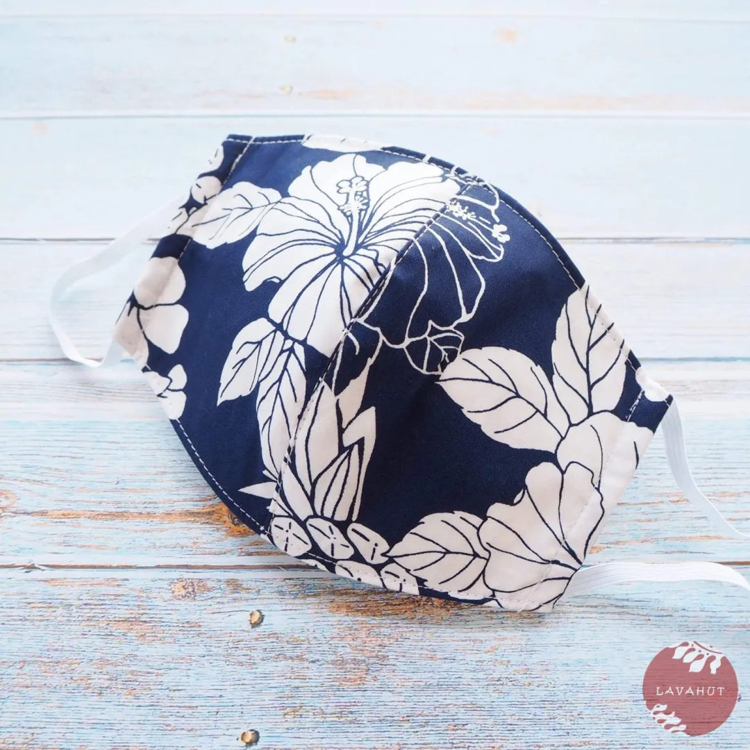 Hawaiian Face Mask ?? Navy Koloa - Made in Hawaii