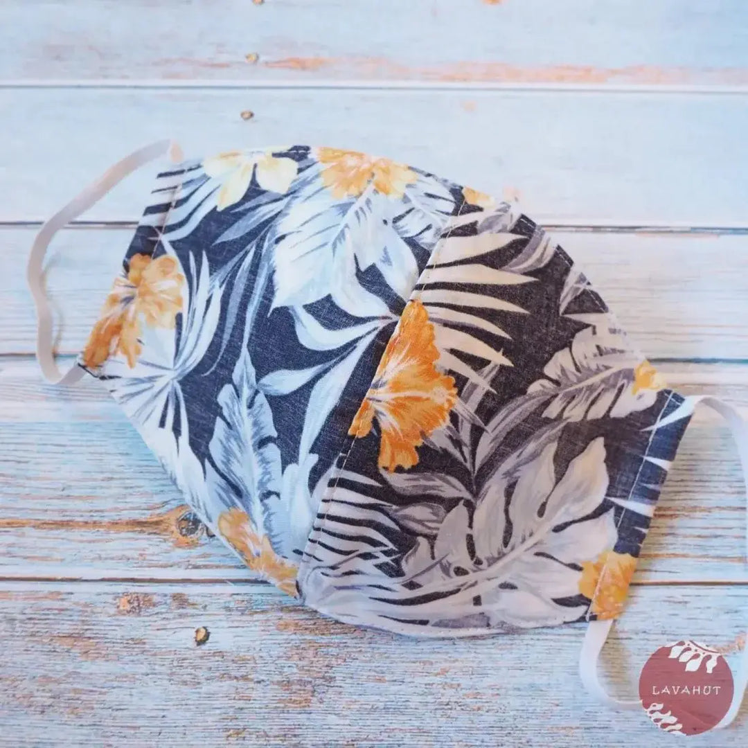 Hawaiian Face Mask • Navy Maui - Made in Hawaii