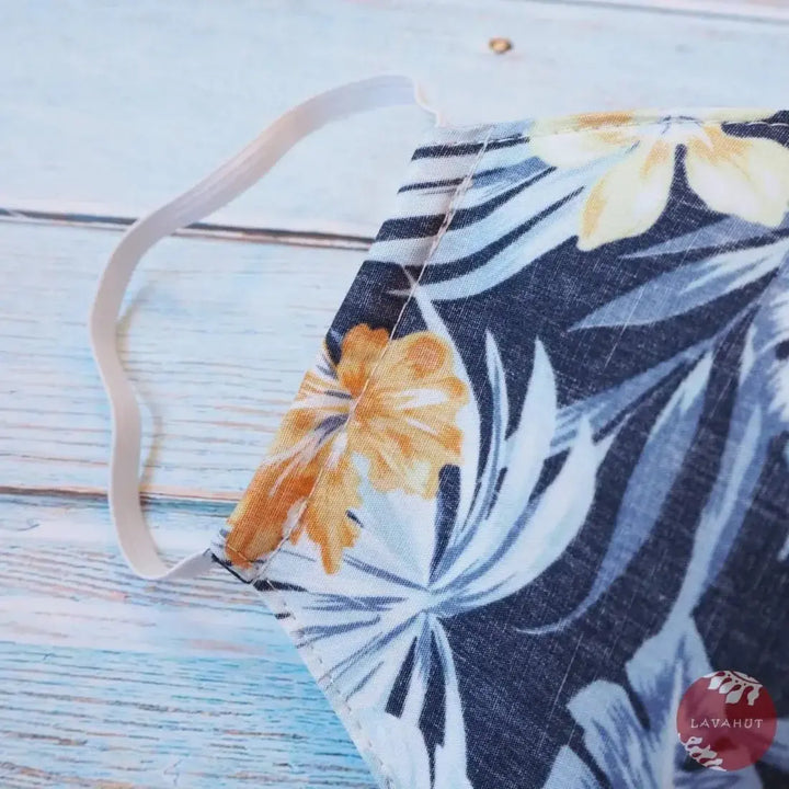 Hawaiian Face Mask • Navy Maui - Made in Hawaii