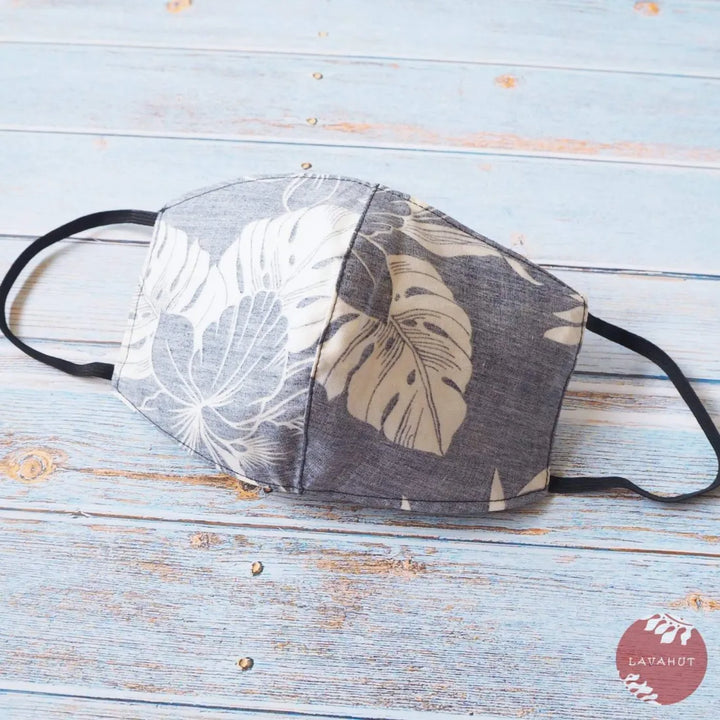 Hawaiian Face Mask • Navy Orchid - Made in Hawaii