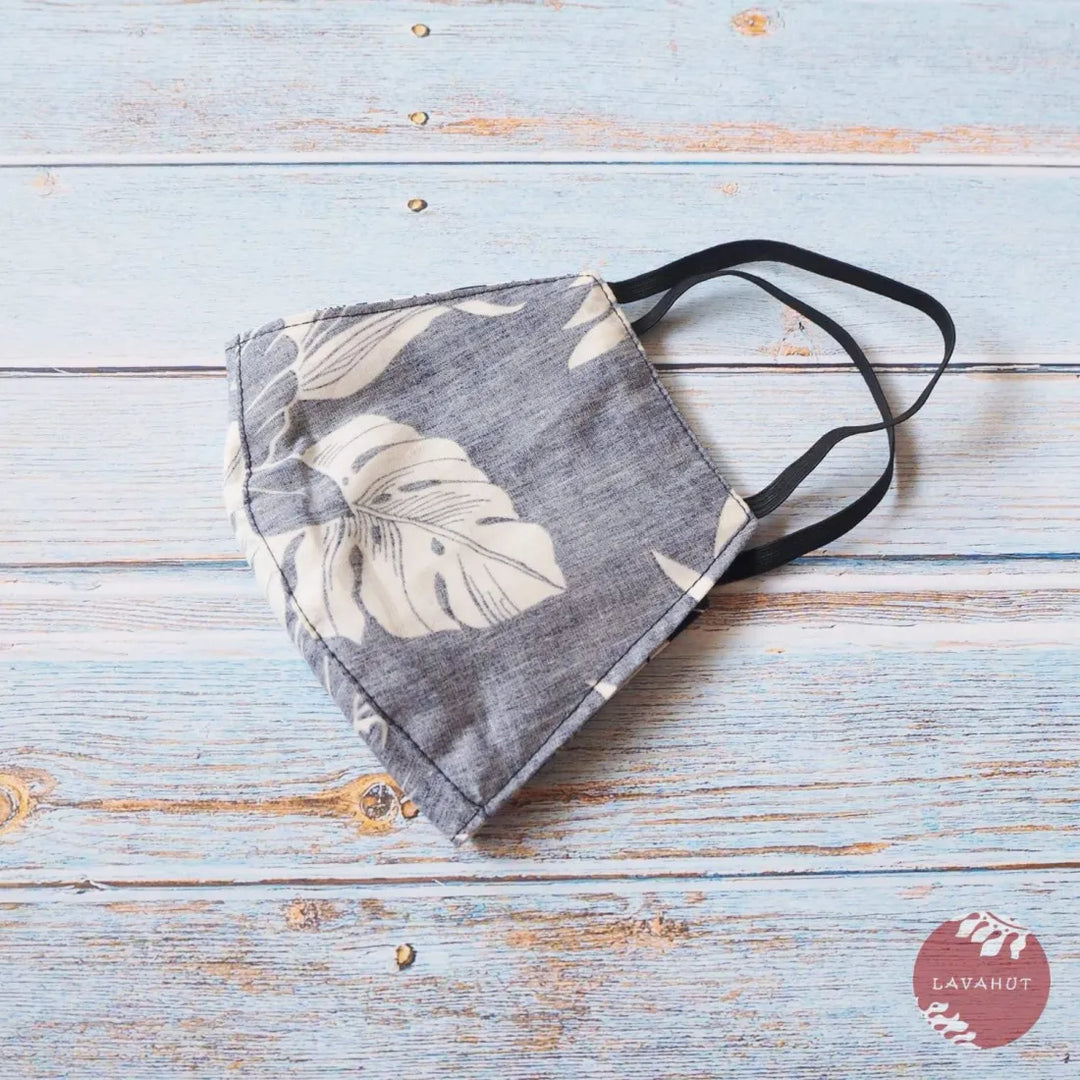 Hawaiian Face Mask • Navy Orchid - Made in Hawaii