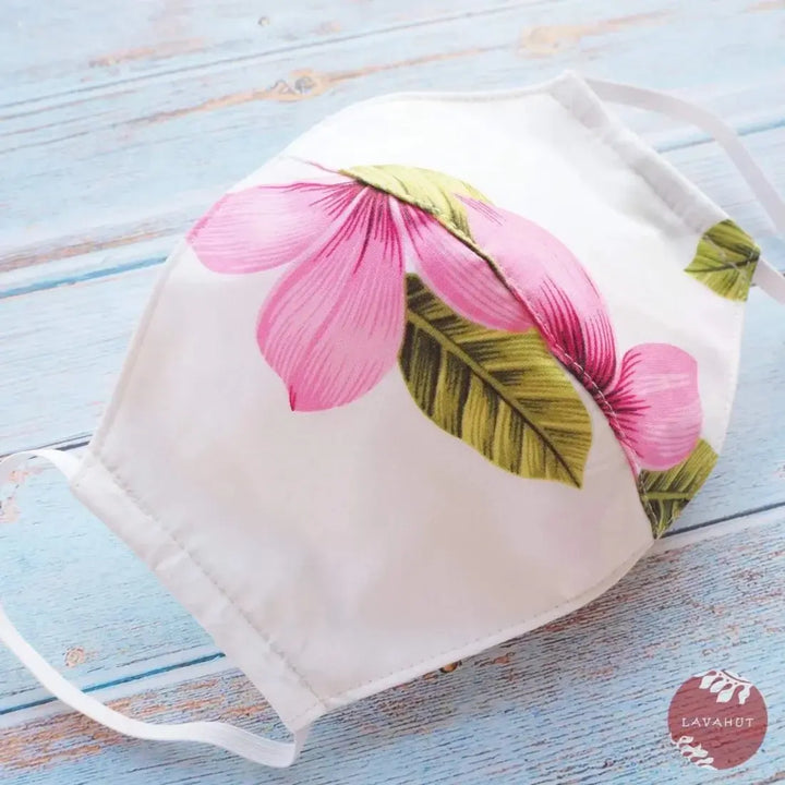 Hawaiian Face Mask • Pink Blossom - Made in Hawaii