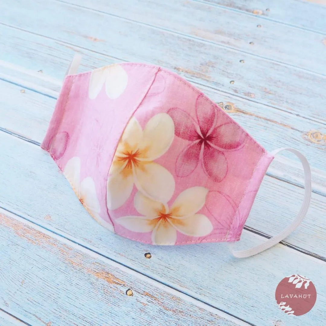 Hawaiian Face Mask • Pink Plumeria Shower – Authentic Hawaiian Face Mask by Lavahut