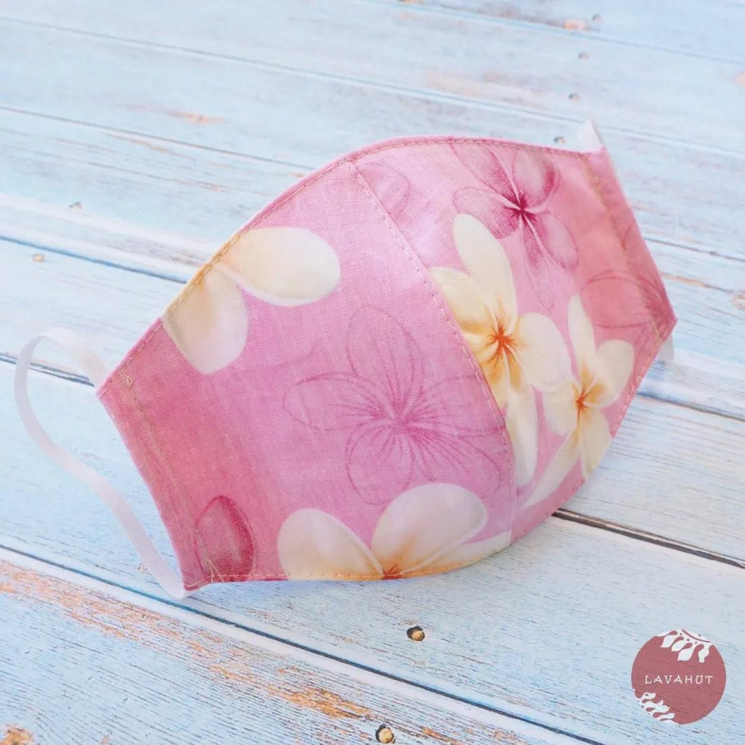 Hawaiian Face Mask • Pink Plumeria Shower – Authentic Hawaiian Face Mask by Lavahut
