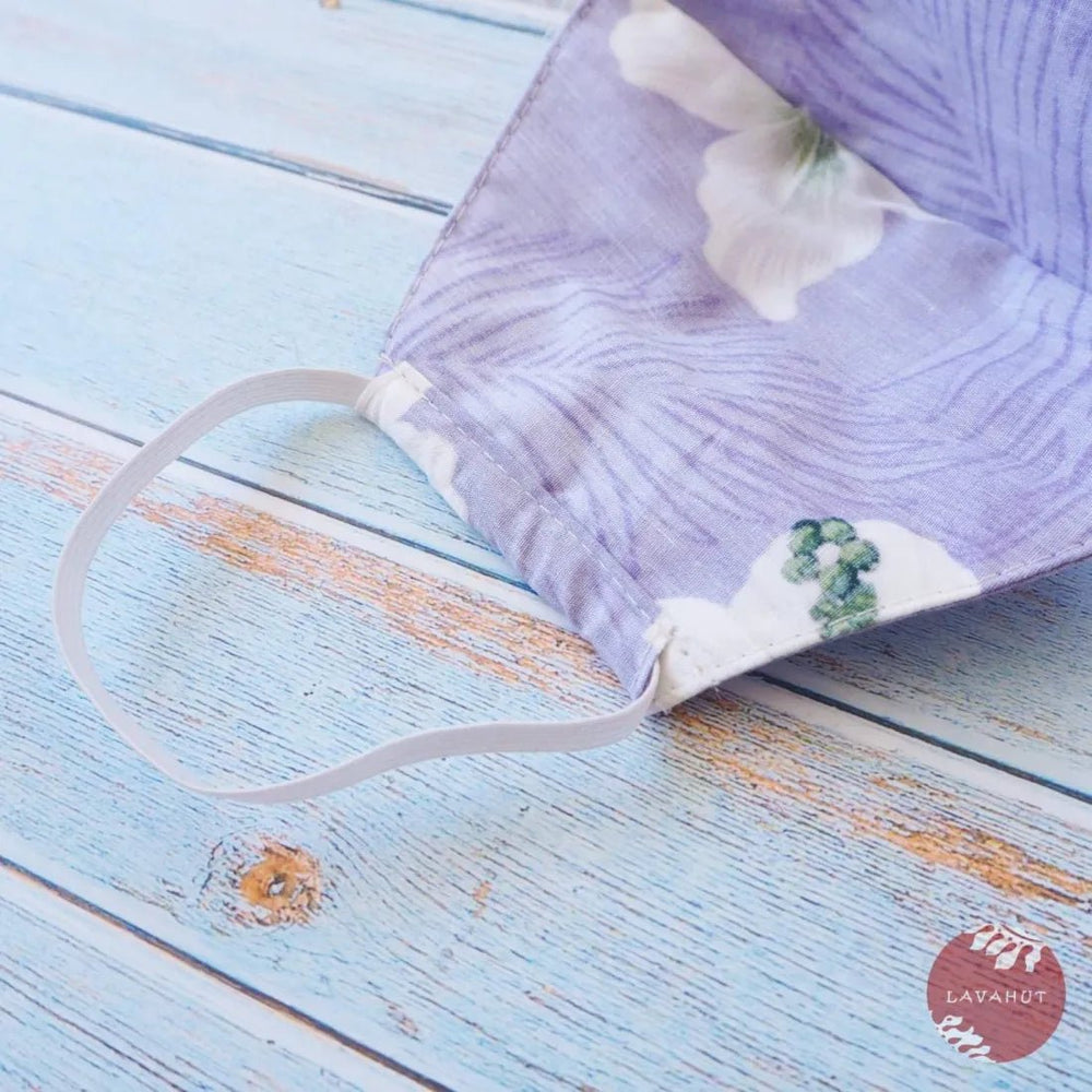 Hawaiian Face Mask • Purple Hibiscus – Authentic Hawaiian Face Mask by Lavahut