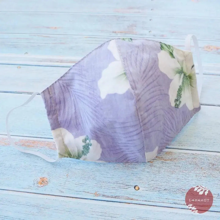 Hawaiian Face Mask • Purple Hibiscus - Made in Hawaii