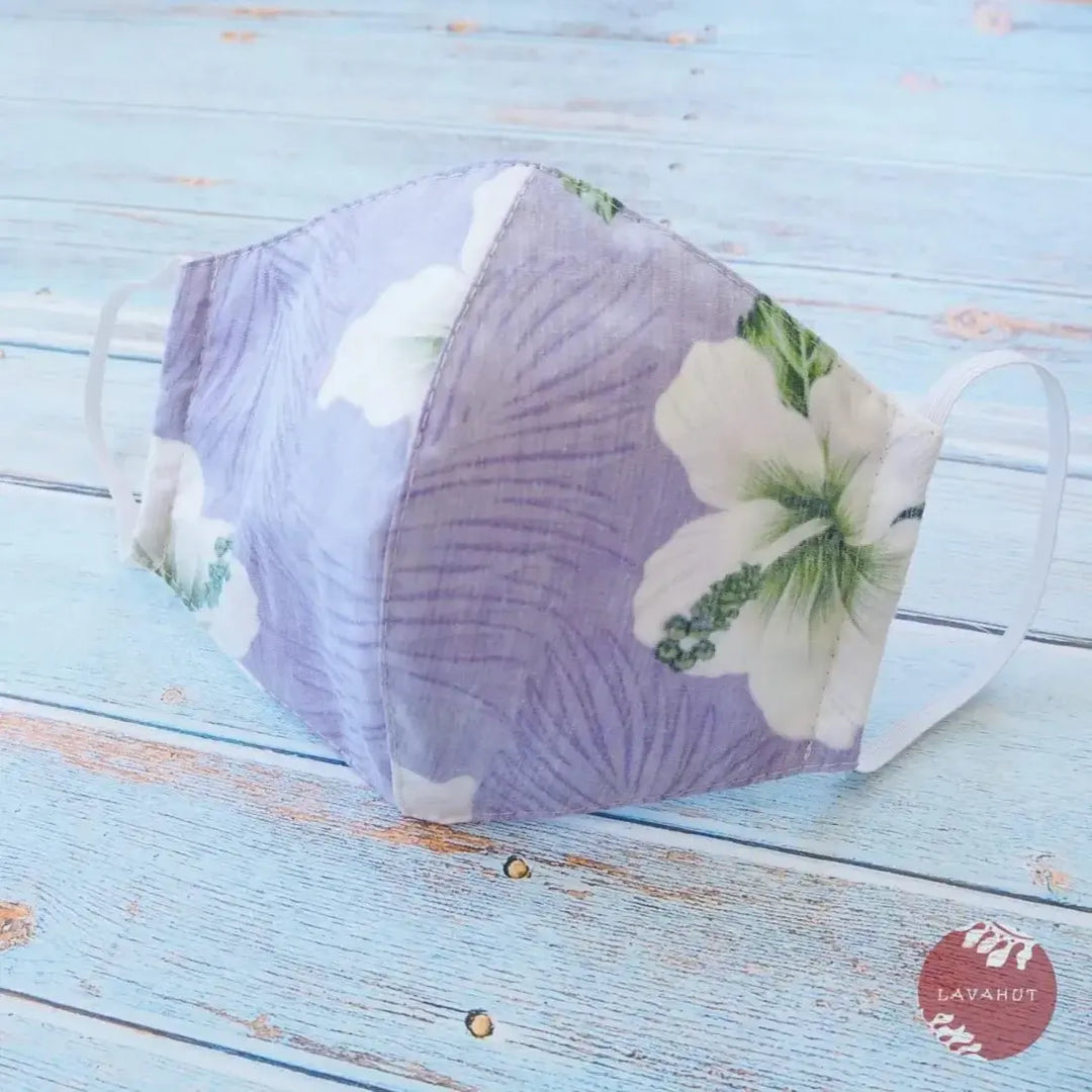 Hawaiian Face Mask • Purple Hibiscus - Made in Hawaii