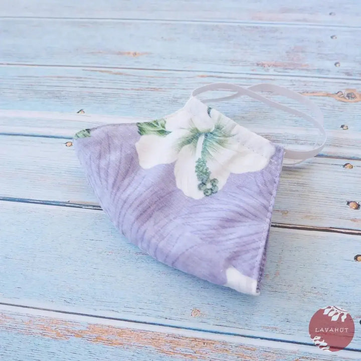 Hawaiian Face Mask • Purple Hibiscus - Made in Hawaii