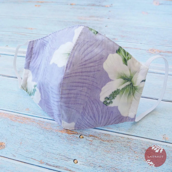 Hawaiian Face Mask ?? Purple Hibiscus - Made in Hawaii