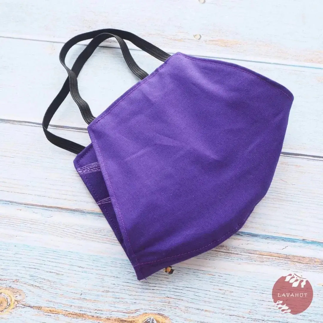 Hawaiian Face Mask • Purple Monstera Cereus - Made in Hawaii