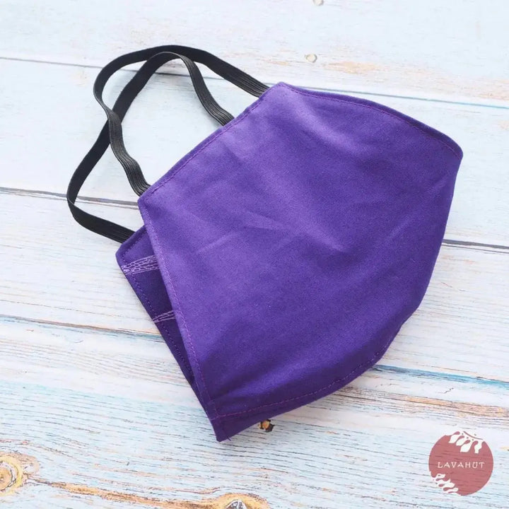 Hawaiian Face Mask • Purple Monstera Cereus - Made in Hawaii