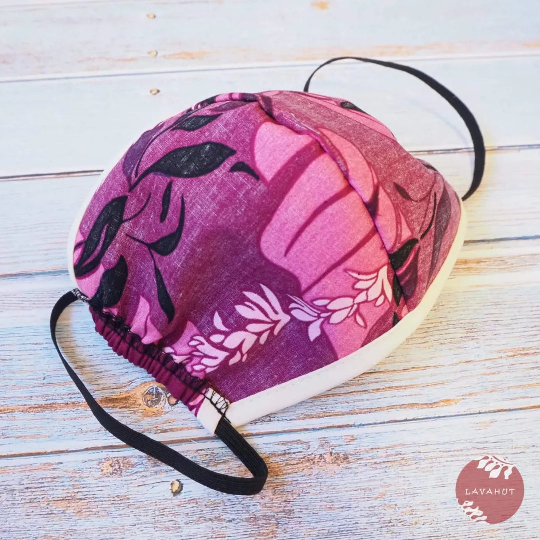 Hawaiian Face Mask ?? Purple Punahou + Trim - Made in Hawaii