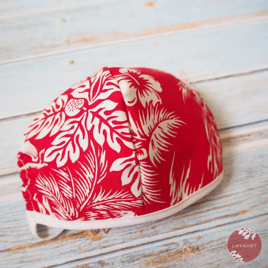 Hawaiian Face Mask • Red Island + Trim – Authentic Hawaiian Face Mask by Lavahut