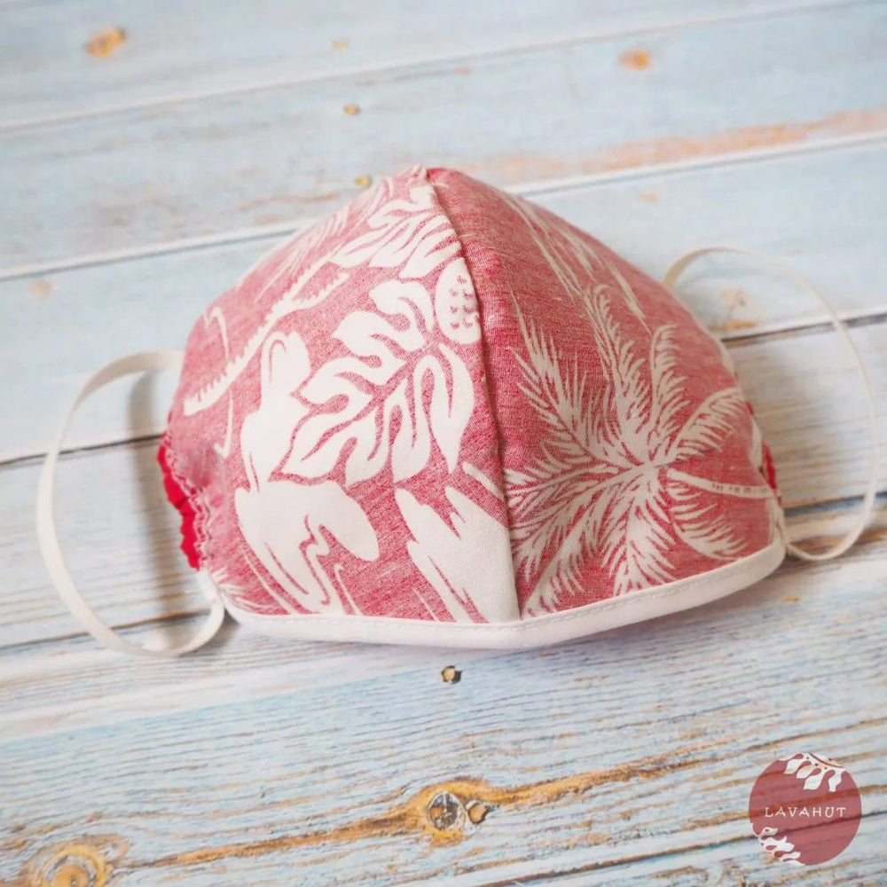 Hawaiian Face Mask • Red Island + Trim – Authentic Hawaiian Face Mask by Lavahut