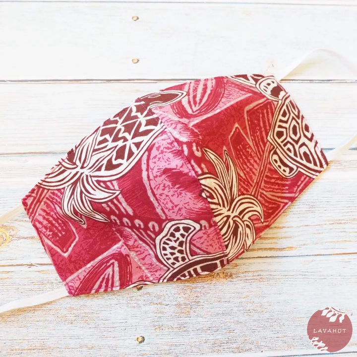 Hawaiian Face Mask ?? Red Kaena - Made in Hawaii