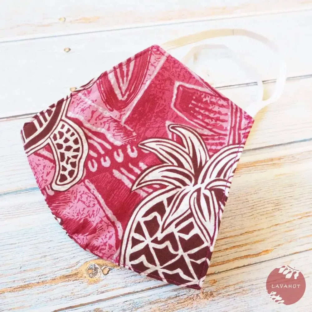 Hawaiian Face Mask • Red Kaena - Made in Hawaii